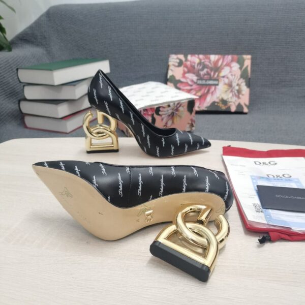 Dolce & Gabbana Patent Pumps With 3.5 Heel Black For Women DG Shoes
