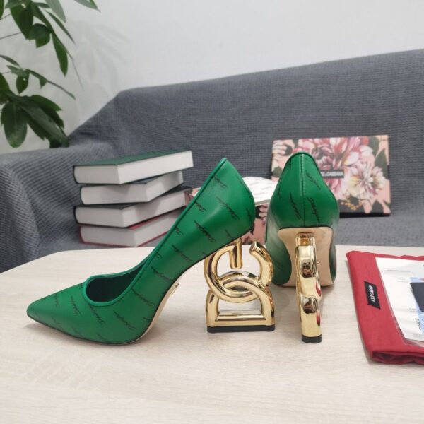Dolce & Gabbana Patent Pumps With 3.5 Heel Green For Women DG Shoes