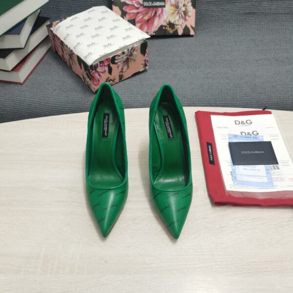 Dolce & Gabbana Patent Pumps With 3.5 Heel Green For Women DG Shoes