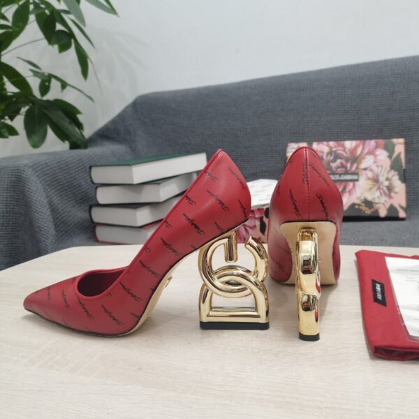 Dolce & Gabbana Patent Pumps With 3.5 Heel Red For Women DG Shoes