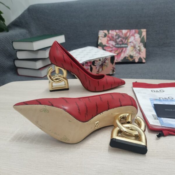 Dolce & Gabbana Patent Pumps With 3.5 Heel Red For Women DG Shoes