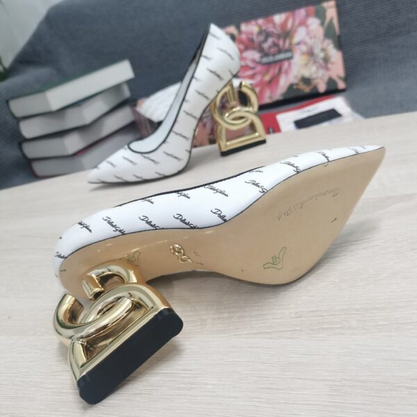 Dolce & Gabbana Patent Pumps With 3.5 Heel White For Women DG Shoes