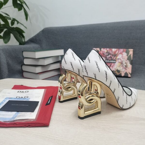 Dolce & Gabbana Patent Pumps With 3.5 Heel White For Women DG Shoes