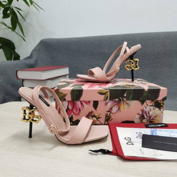 Dolce & Gabbana Patent Sandals Pink For Women DG Shoes