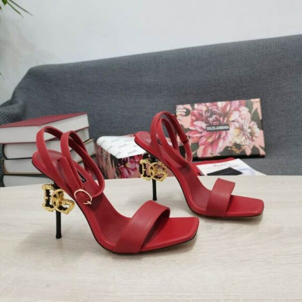 Dolce & Gabbana Patent Sandals Red For Women DG Shoes