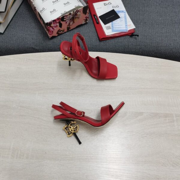 Dolce & Gabbana Patent Sandals Red For Women DG Shoes