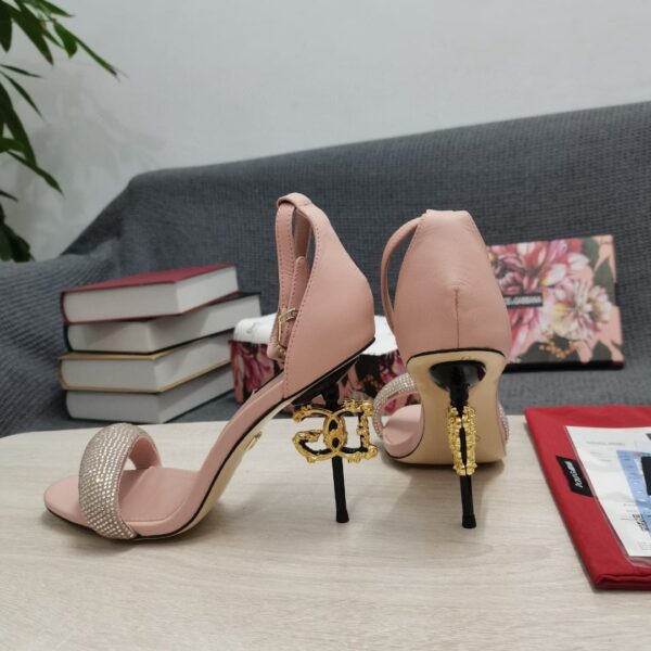 Dolce & Gabbana Patent Sandals With Satin Pink For Women DG Shoes