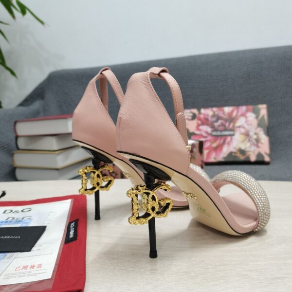 Dolce & Gabbana Patent Sandals With Satin Pink For Women DG Shoes