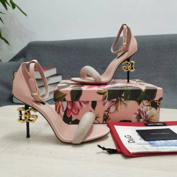 Dolce & Gabbana Patent Sandals With Satin Pink For Women DG Shoes