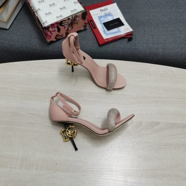 Dolce & Gabbana Patent Sandals With Satin Pink For Women DG Shoes