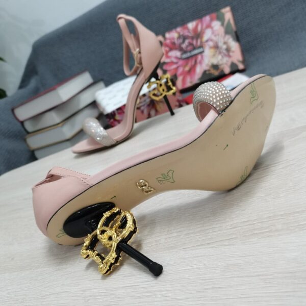 Dolce & Gabbana Patent Sandals With Satin Pink For Women DG Shoes