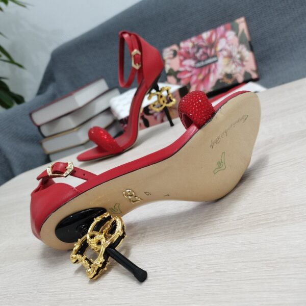 Dolce & Gabbana Patent Sandals With Satin Red For Women DG Shoes