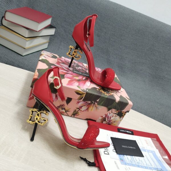 Dolce & Gabbana Patent Sandals With Satin Red For Women DG Shoes