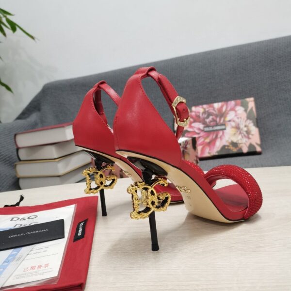 Dolce & Gabbana Patent Sandals With Satin Red For Women DG Shoes