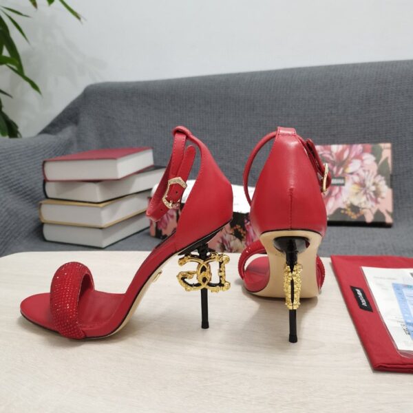 Dolce & Gabbana Patent Sandals With Satin Red For Women DG Shoes