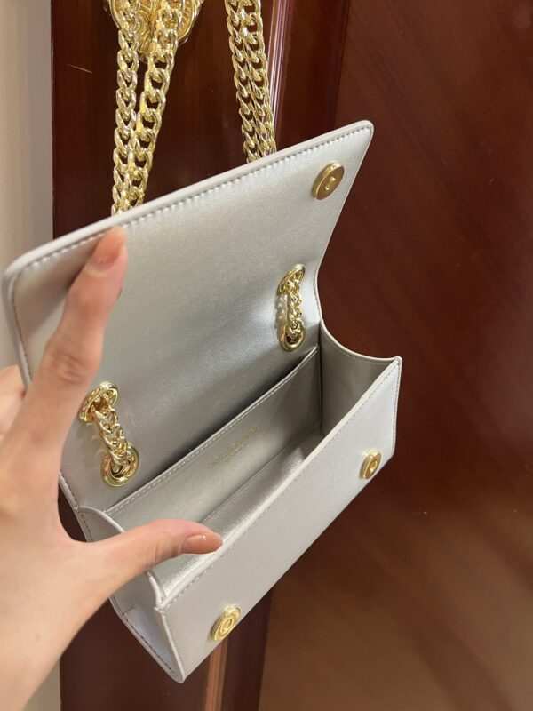 Dolce & Gabbana Polished 3.5 Phone Bag Silver For Women 7.3in/19cm DG