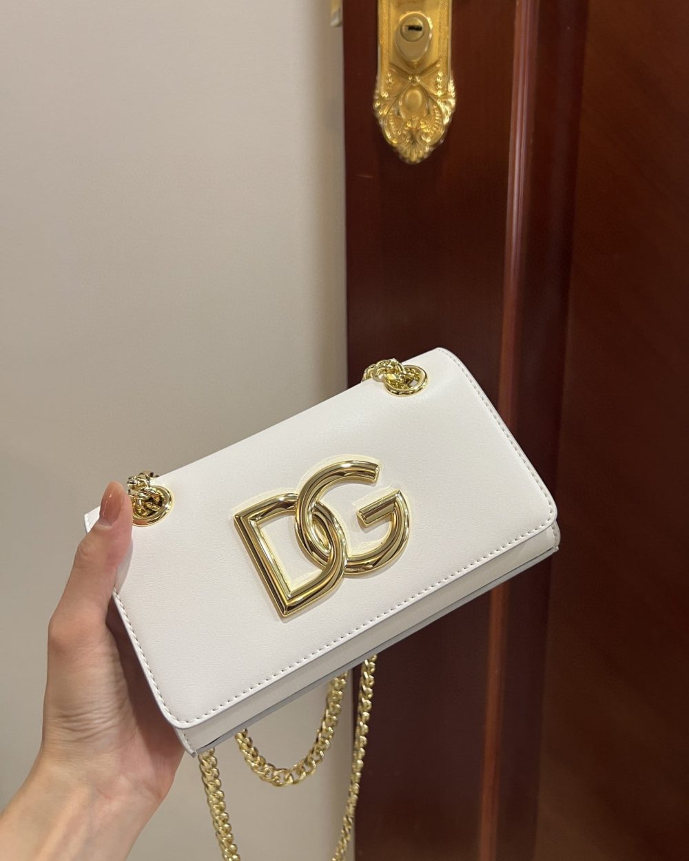 Dolce & Gabbana Polished 3.5 Phone Bag White For Women 7.3in/19cm DG