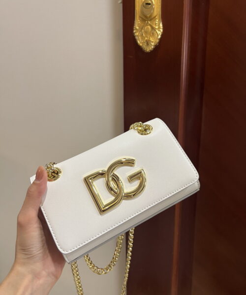 Dolce & Gabbana Polished 3.5 Phone Bag White For Women 7.3in/19cm DG