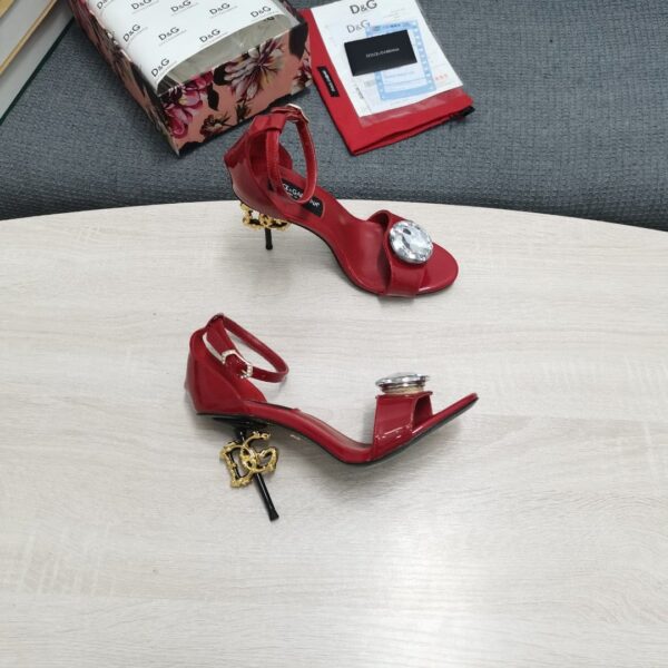 Dolce & Gabbana Polished Sandals Red For Women DG Shoes