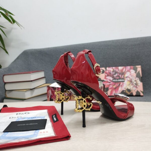 Dolce & Gabbana Polished Sandals Red For Women DG Shoes