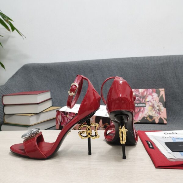 Dolce & Gabbana Polished Sandals Red For Women DG Shoes