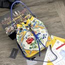 Dolce & Gabbana Print Crespo Bucket Bag Multicolor With Branded Plate For Women DG Bag