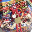 Dolce & Gabbana Print Crespo Bucket Bag Multicolor With Branded Plate For Women DG Bag