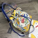 Dolce & Gabbana Print Crespo Bucket Bag Multicolor With Branded Plate For Women DG Bag