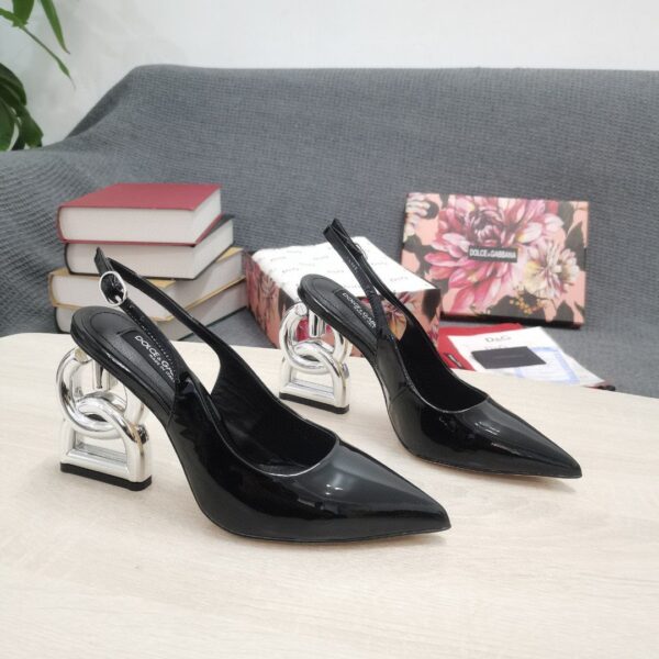 Dolce & Gabbana Satin Sandals With 3.5 Heel Black For Women DG Shoes
