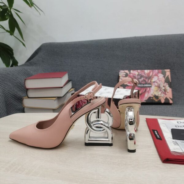 Dolce & Gabbana Satin Sandals With 3.5 Heel Pink For Women DG Shoes