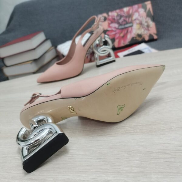 Dolce & Gabbana Satin Sandals With 3.5 Heel Pink For Women DG Shoes