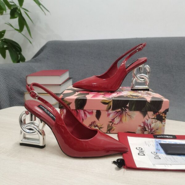 Dolce & Gabbana Satin Sandals With 3.5 Heel Red For Women DG Shoes