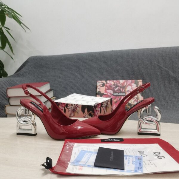 Dolce & Gabbana Satin Sandals With 3.5 Heel Red For Women DG Shoes
