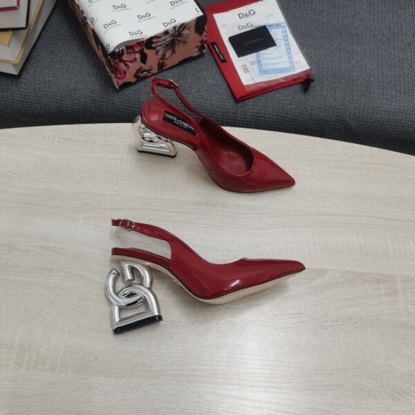 Dolce & Gabbana Satin Sandals With 3.5 Heel Red For Women DG Shoes