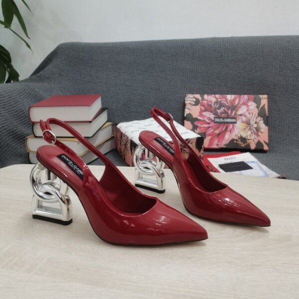 Dolce & Gabbana Satin Sandals With 3.5 Heel Red For Women DG Shoes