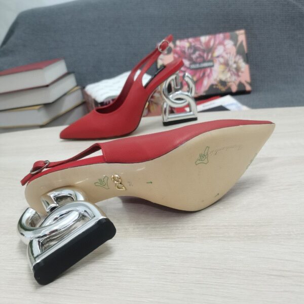 Dolce & Gabbana Satin Sandals With 3.5 Heel Red For Women DG Shoes