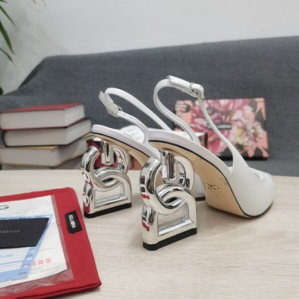 Dolce & Gabbana Satin Sandals With 3.5 Heel White For Women DG Shoes