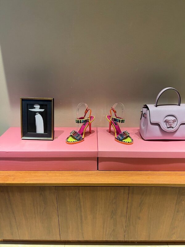 Dolce & Gabbana Satin Sandals With Fusible Rhinestone Detailing Multicolour For Women DG Shoes  CR1238AY07980995