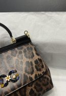 Dolce & Gabbana Sicily Bag In Leopard-Print Pony Hair Multicolour For Women 10.2in/26cm DG