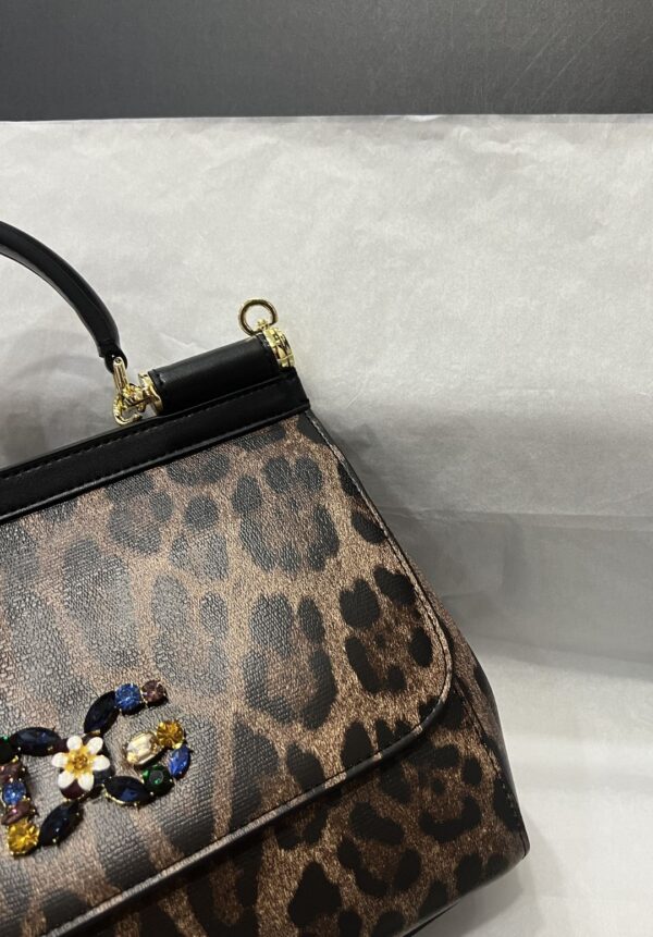 Dolce & Gabbana Sicily Bag In Leopard-Print Pony Hair Multicolour For Women 10.2in/26cm DG