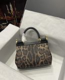 Dolce & Gabbana Sicily Bag In Leopard-Print Pony Hair Multicolour For Women 7.9in/20cm DG