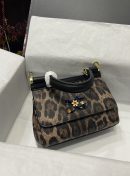 Dolce & Gabbana Sicily Bag In Leopard-Print Pony Hair Multicolour For Women 7.9in/20cm DG