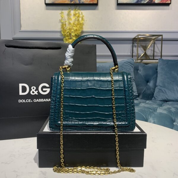 Dolce & Gabbana Small Devotion Bag Blue For Women 7.5in/19cm DG