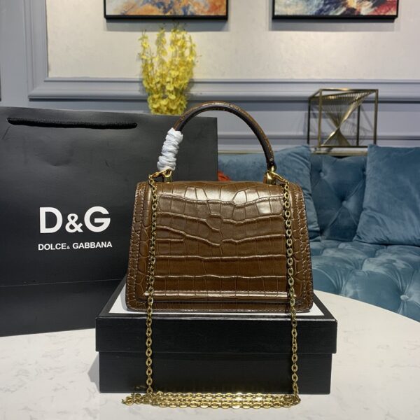 Dolce & Gabbana Small Devotion Bag Brown For Women 7.5in/19cm