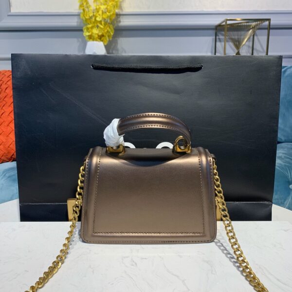 Dolce & Gabbana Small Devotion Bag In Mordore Nappa Antique Brass For Women 7.5in/19cm DG