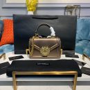 Dolce & Gabbana Small Devotion Bag In Mordore Nappa Antique Brass For Women 7.5in/19cm DG