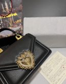 Dolce & Gabbana Small Devotion Bag In Plain Black For Women 7.5in/19cm DG BB6711AV89380999