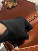 Dolce & Gabbana Small Devotion Bag In Plain Brown For Women 7.5in/19cm DG