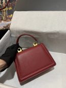 Dolce & Gabbana Small Devotion Bag In Plain Burgundy For Women 7.5in/19cm DG