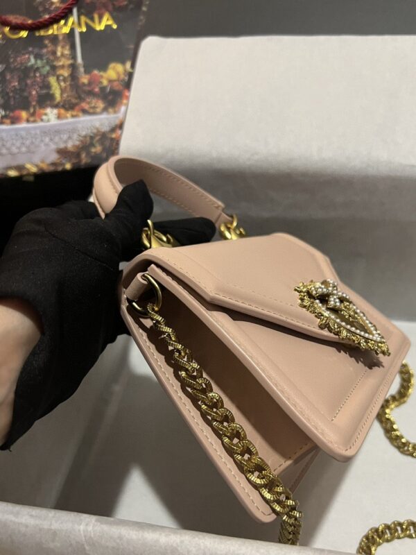 Dolce & Gabbana Small Devotion Bag In Plain Pale Pink For Women 7.5in/19cm DG BB6711AV89380412